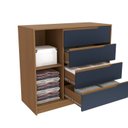 Ver imagem 4 de Cômoda 4 Gavetas 1 Porta de Madeira