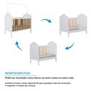 Ver imagem 7 de Berço Mini Cama 3 em 1 100% MDF Maya Espresso Móveis Branco Brilho/Amêndoa