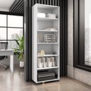 Ver imagem 7 de Armário Estante Multiuso Office Livreiro com 6 Portas 181,5cm Branco