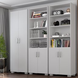 Armário Estante Multiuso Office Livreiro com 6 Portas 181,5cm - 1