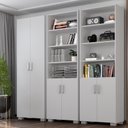 Ver imagem 1 de Armário Estante Multiuso Office Livreiro com 6 Portas 181,5cm Branco