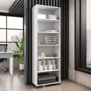 Ver imagem 4 de Armário Estante Multiuso Office Livreiro com 6 Portas 181,5cm Branco