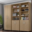 Ver imagem 1 de Armário Estante Multiuso Office Livreiro com 6 Portas 181,5cm Marrom/Freijó