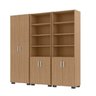 Armário Estante Multiuso Office Livreiro com 6 Portas 181,5cm - 2