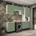 Ver imagem 1 de Lavanderia Modulada Kappesberg Celeste 6 Peças Branco/verde 250cm