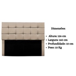 Cabeceira Estofada Cama Box Casal 160 Cm Ananda Suede:bege - 8
