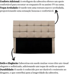 Cabeceira Estofada Cama Box Casal 160 Cm Ananda Suede:bege - 5