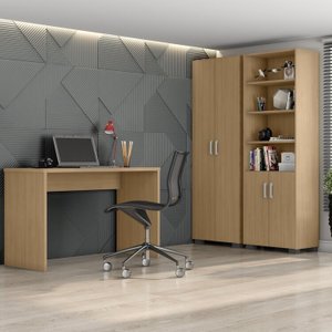 Conjunto Home Office 3 Peças com Escrivaninha Gávea e 2 Armários Espresso Móveis