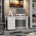 Ver imagem 6 de Conjunto Home Office 3 Peças com Escrivaninha Gávea e 2 Armários Espresso Móveis Branco