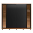 Ver imagem 6 de Guarda Roupa Casal 267cm Loreto D02 Nogueira/preto - Mpozenato