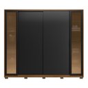 Ver imagem 6 de Guarda Roupa Casal 267cm Loreto D02 Nogueira/preto - Mpozenato