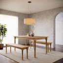 Ver imagem 1 de Conjunto Mesa Rubi com 2 Bancos Freijó Madeira Pinus - Finestra