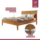 Ver mais imagens de Conjunto Quarto de Casal Cama Queen em Madeira Maciça e 2 Mesas de Cabeceira 3 Gavetas Unique