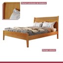 Ver imagem 6 de Conjunto Quarto de Casal Cama Queen em Madeira Maciça e 2 Mesas de Cabeceira 3 Gavetas Unique