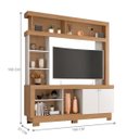 Ver imagem 2 de Estante Bilbau Nature Off White para Tv até 50 Polegadas 160cm Altura 188cm