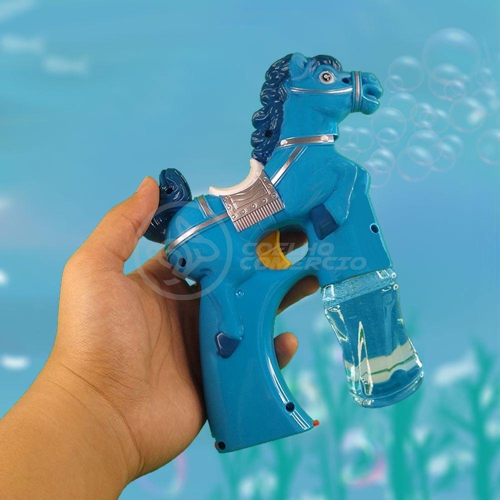 Cavalo Bolhudo Pop Tik Tok Lança Bolhas Azul 35