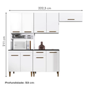 Ver imagem 4 de Cozinha Completa Atenas 9 Portas 1 Gavetas Kaiki Móveis - Branco