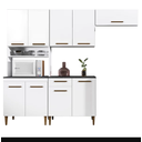 Ver imagem 2 de Cozinha Completa Atenas 9 Portas 1 Gavetas Kaiki Móveis - Branco