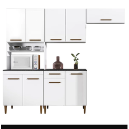 Cozinha Completa Atenas 9 Portas 1 Gavetas Kaiki Móveis - Branco - 2