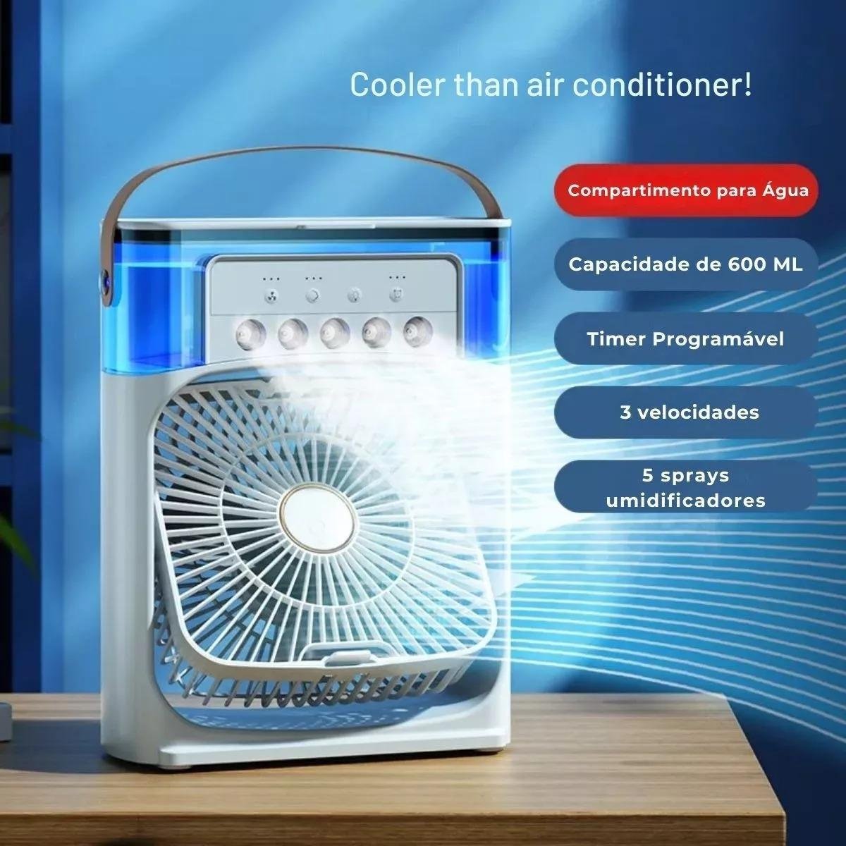 Mini Ar Cond. 4 em 1 Ventilador Umidificador 10w 600ml - 2