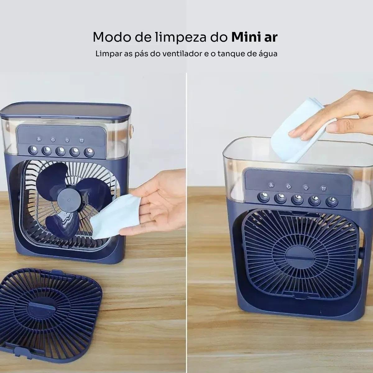 Mini Ar Cond. 4 em 1 Ventilador Umidificador 10w 600ml - 8