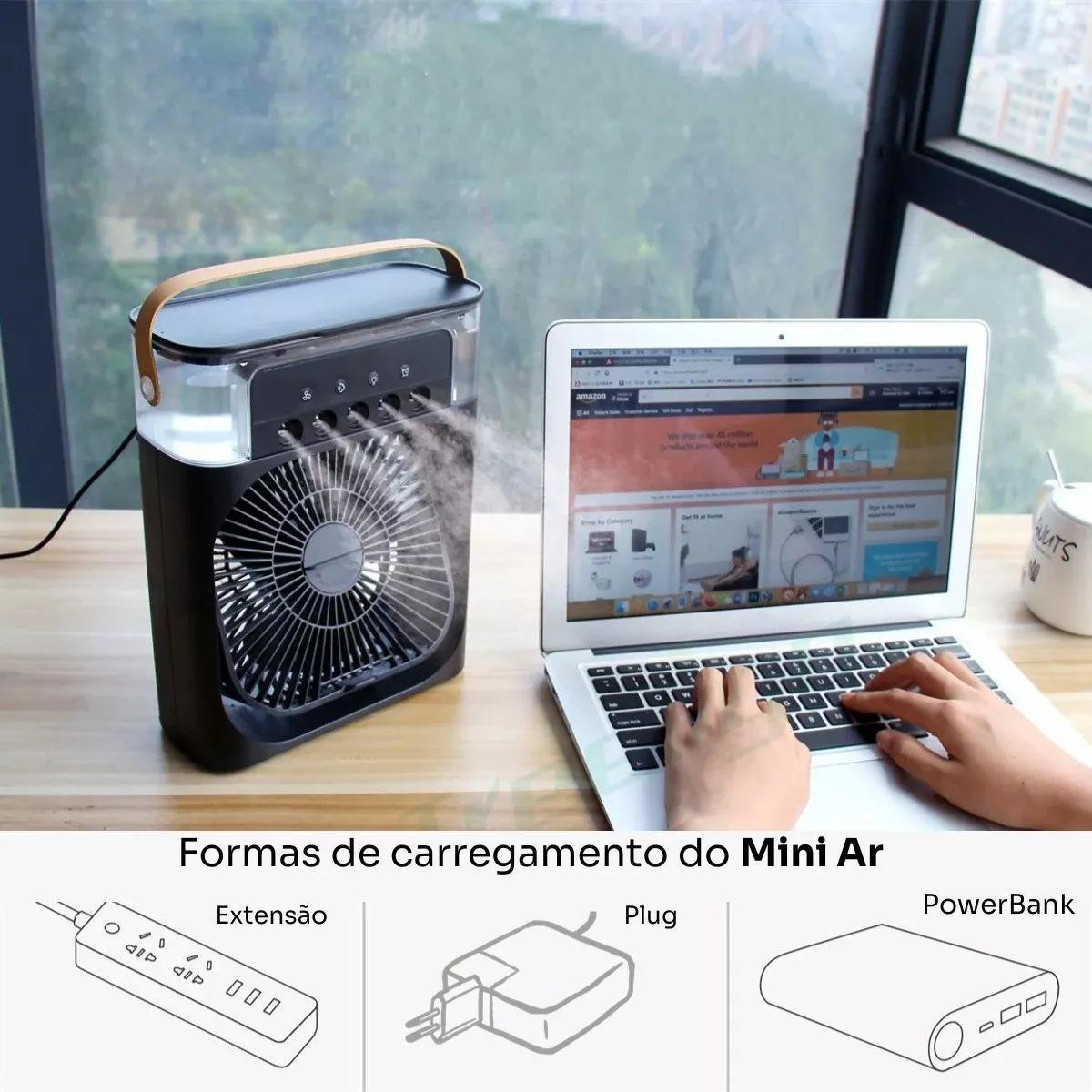 Mini Ar Cond. 4 em 1 Ventilador Umidificador 10w 600ml - 7