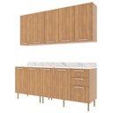 Ver imagem 2 de Cozinha Compacta Freijó L200cm 9 Portas 3 Gavetas Cz1100 Cor: Freijó