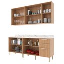 Ver imagem 4 de Cozinha Compacta Freijó L200cm 9 Portas 3 Gavetas Cz1100 Cor: Freijó