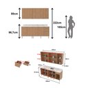 Ver imagem 7 de Cozinha Compacta Freijó L200cm 9 Portas 3 Gavetas Cz1100 Cor: Freijó