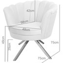 Ver imagem 3 de Poltrona Giratória Pétala em Linho Premium 09-rosê Sua Casa Decorações