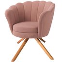 Ver imagem 1 de Poltrona Giratória Pétala em Linho Premium 09-rosê Sua Casa Decorações