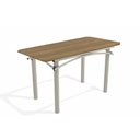 Ver imagem 1 de Mesa de Cozinha Elba c/ Tampo 1,60cm Niquel/Nogueira - Kappesberg
