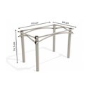 Ver imagem 4 de Mesa de Cozinha Elba c/ Tampo 1,60cm Niquel/Nogueira - Kappesberg