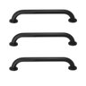 Barra de Apoio Inox Preto Fosco 40cm Alça Kit 3 Unidades Deficiente Idoso Cadeirante Box Corrimao - 1