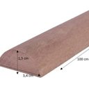 Ver imagem 2 de Meia Lua de Madeira 3,4cmx100cmx1,5cm Jardim e Varanda Madeira do Brasil