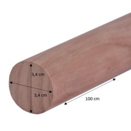 Bastão Roliço 3,4cmx100cm Jardim e Varanda Madeira do Brasil - 2