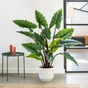 Ver imagem 1 de Planta Artificial Taro Orelha Elefante Decoração Sala 1.20m