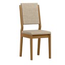 Ver imagem 4 de Conjunto Sala de Jantar Mesa Isabela 100x100 4 Cadeiras Carol Ype/off/linho Areia