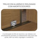 Ver imagem 5 de Guarda Roupa Solteiro Dante com Nicho e Espelho e Gaveteiro Milão com Chave Cumaru 25 Fendi - Novo H