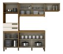 Ver imagem 3 de Kit Cozinha Armário Balcão Nicho B107 Com 7 Portas 2 Gavetas Nature / Off White - Briz Móveis