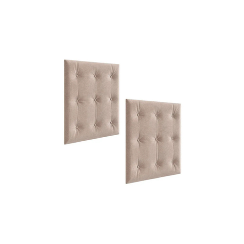 Kit Capitonê Peroba P/ Berço Retro Cor Areia em Mdf 2 Peças