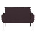 Ver imagem 5 de Poltrona Sofá Luxo Base Metal Preto Recepção Escritório Cinza