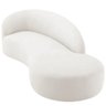 Divã Recamier Orgânico França 160cm Lado Direito Bouclé Cor Branco - 3