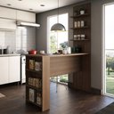 Ver imagem 1 de Bancada Mesa Gourmet para Cozinha com Painel Suprema Luciane Móveis