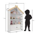 Ver imagem 3 de Estante Infantil Casinha MDF/Madeira 2 Portas Casatema MadeiraOriginals Branco/Marrom