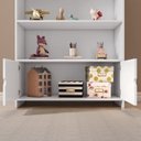 Ver imagem 6 de Estante Infantil Casinha MDF/Madeira 2 Portas Casatema MadeiraOriginals Branco/Marrom
