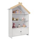 Ver imagem 2 de Estante Infantil Casinha MDF/Madeira 2 Portas Casatema MadeiraOriginals Branco/Marrom