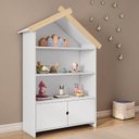Ver imagem 4 de Estante Infantil Casinha MDF/Madeira 2 Portas Casatema MadeiraOriginals Branco/Marrom