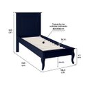 Ver imagem 5 de Cama Solteiro Madeira Pés Luiz Xv 60836 Hannover Linz Móveis - Azul Petróleo