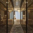 Ver imagem 2 de Lustre para Sala de Cristal Legítimo K9 Base Inox 80x25 Cm